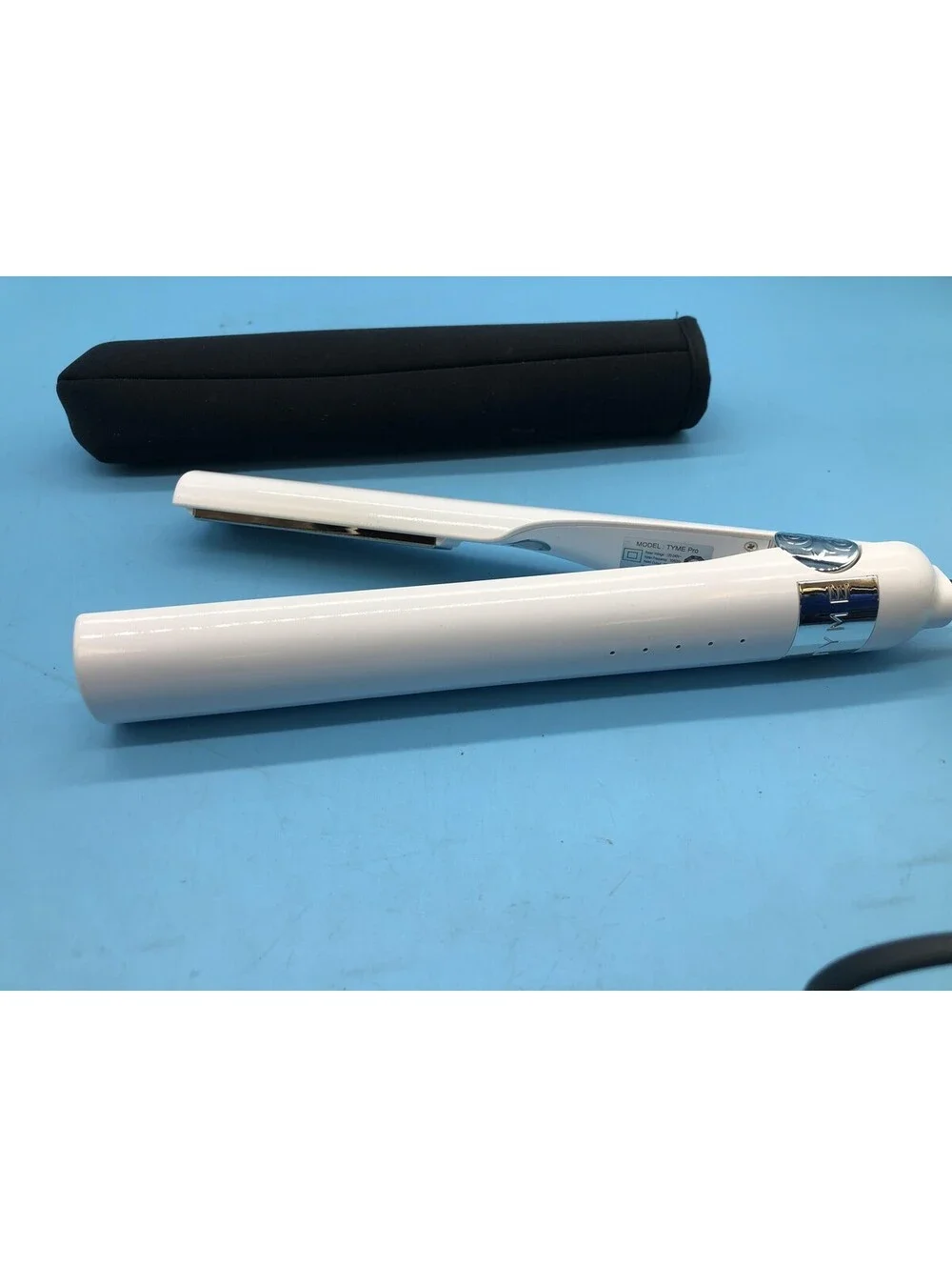 Tyme Pro Straightener & Curler White Titanium Hair Styling Tool Women Salon
